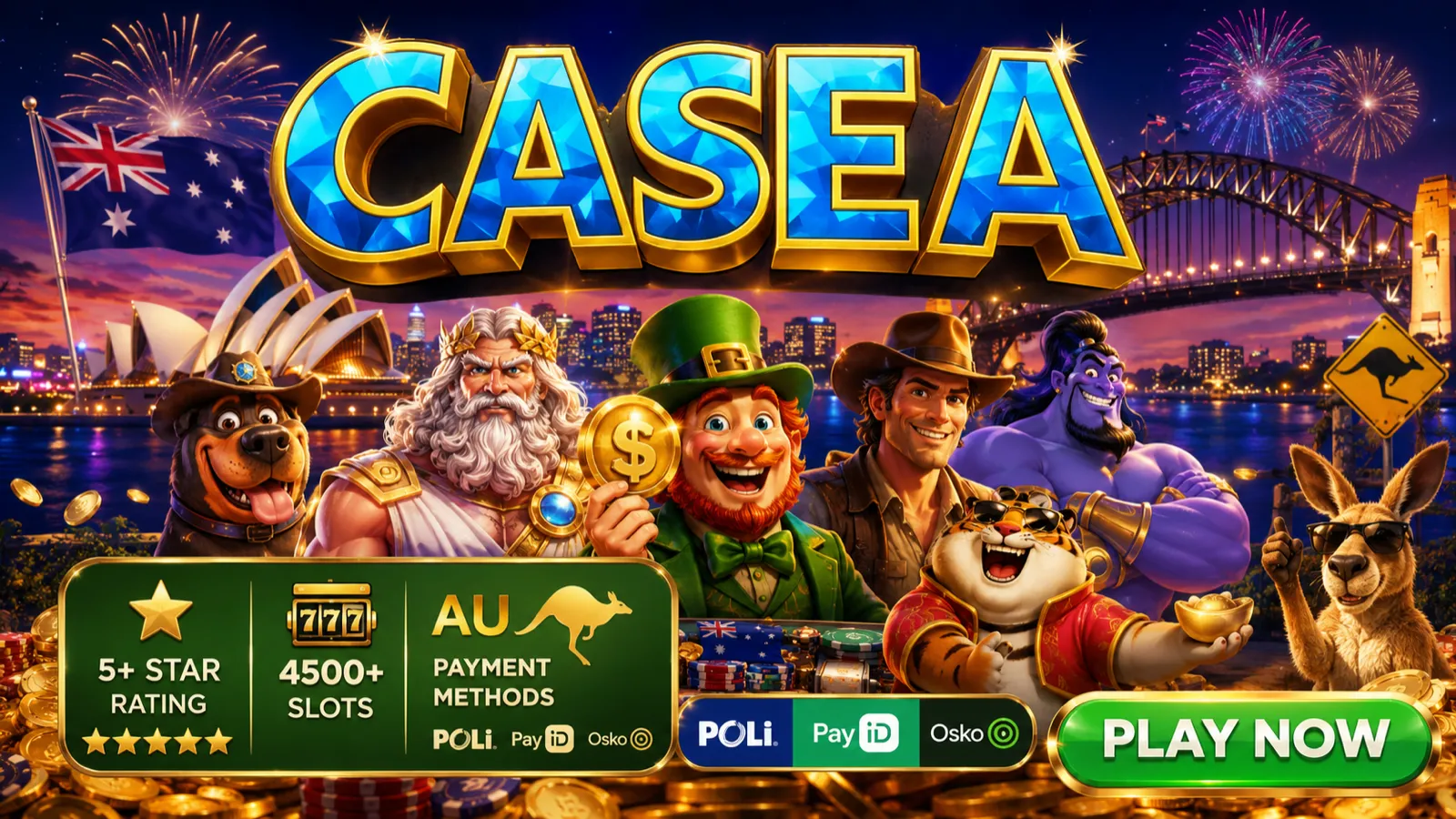 Casea casino welcome banner β 250% bonus up to AU$3,000 and 350 free spins